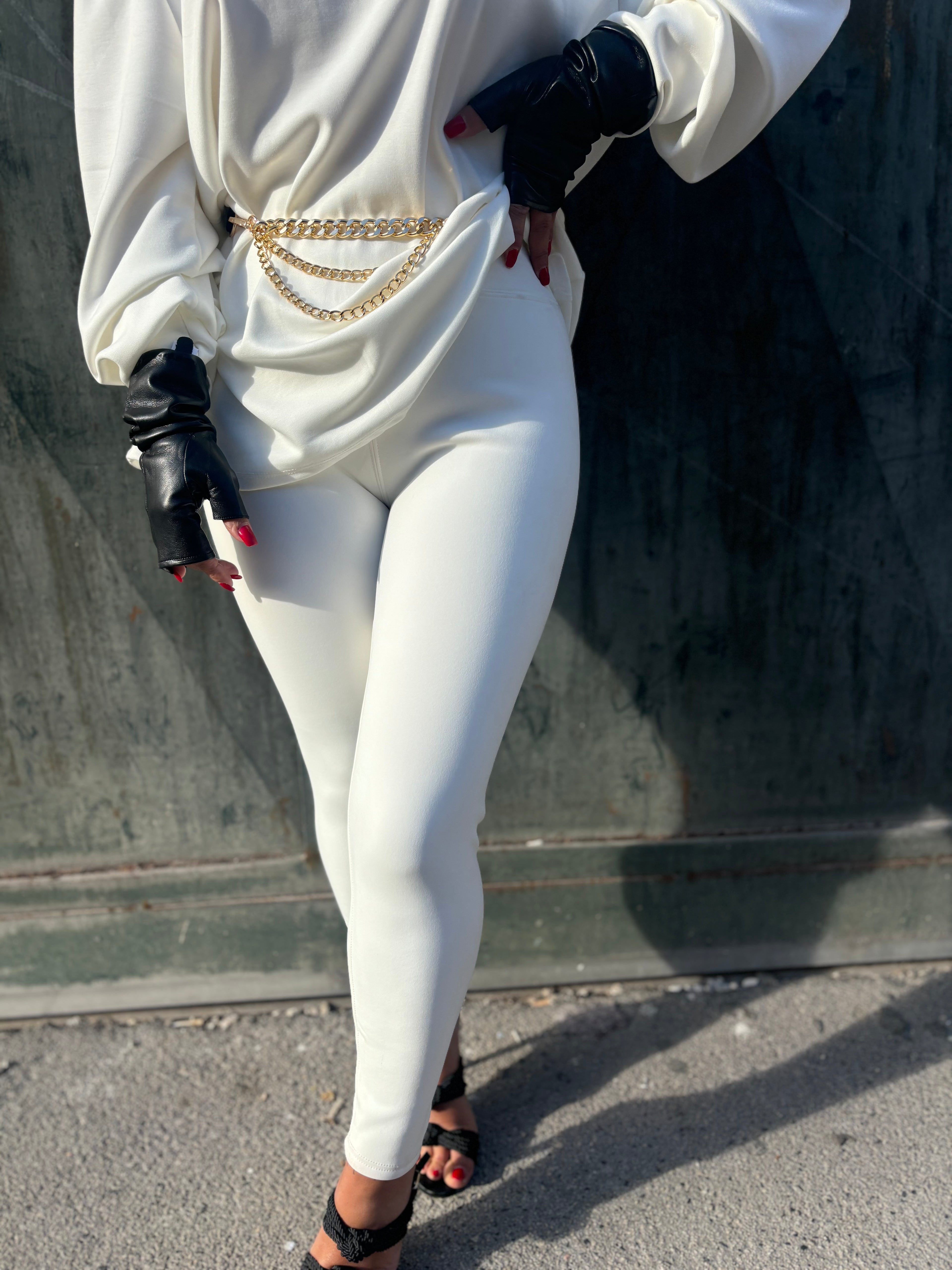 Leghins pelliccia interna